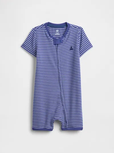 Gap Baby Shorty One-piece In Navy Stripe
