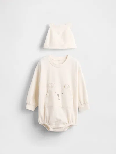 Gap Kids' Baby Softspun Bear Bubble Set In White