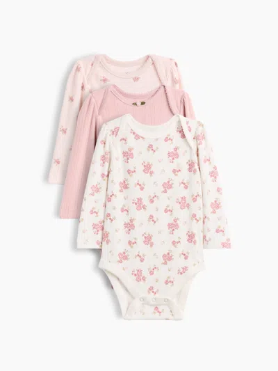 Gap Baby Softspun Pointelle Bodysuit (3-pack) In Pink Floral