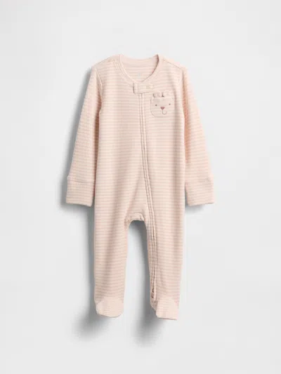 Gap Kids' Baby Softspun Waffle Bear-pocket Footed One-piece