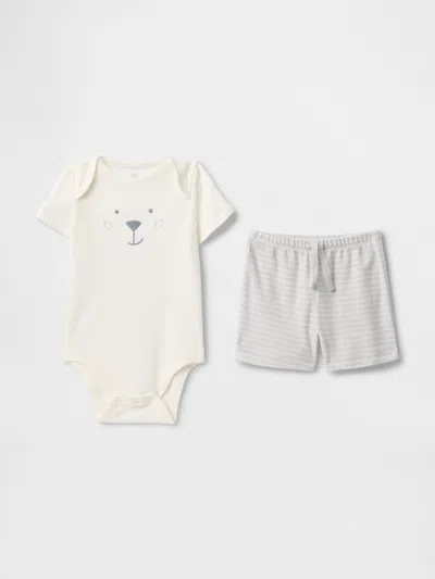 Gap Kids' Baby Supima® Bear Bodysuit Outfit Set