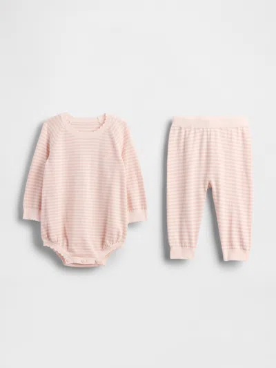 Gap Kids' Baby Sweater Bodysuit Outfit Set In Pink