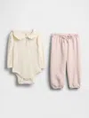 Gap Baby Tinyrib Bodysuit Outfit Set In Gold