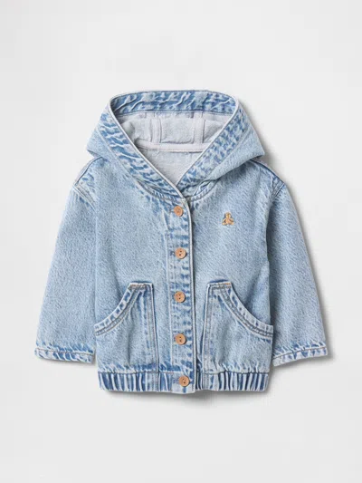 Gap Kids' Baby Ultrasoft Denim Bear Jacket In Medium Wash