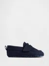 Gap Baby Vegan Suede Loafers In Blue