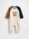 Gap Baby Vintagesoft Brannan Bear One-piece In Brown