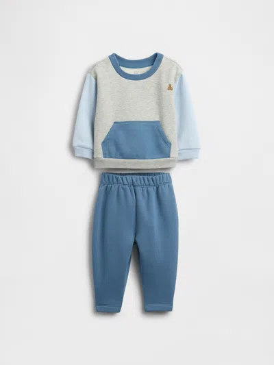 Gap Kids' Baby Vintagesoft Colorblock Outfit Set In Blue