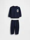 Gap Baby Vintagesoft Varsity Logo Sweat Set In Blue