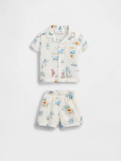 Gap Baby Winnie The Pooh Cotton Gauze Outfit Set In Brown