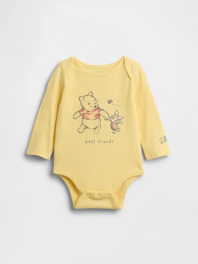 Gap Baby Winnie The Pooh Organic Cotton Bodysuit In Yellow