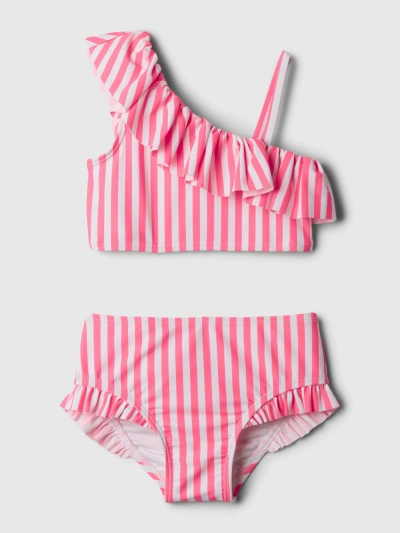Gap Baby Asymmetric Two-piece Swimsuit In Pink Light