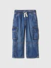 Gap Baby Cargo Baggy Jeans In Dark Indigo Blue
