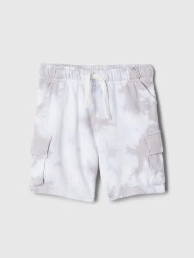 Gap Baby Cargo Sweat Shorts In Grey Tonal Tie Dye