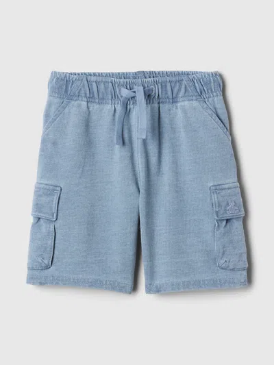 Gap Baby Cargo Sweat Shorts In Light Indigo Blue