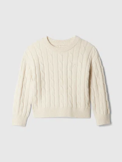 Gap Baby Cashsoft Cable-knit Sweater In Chino Beige