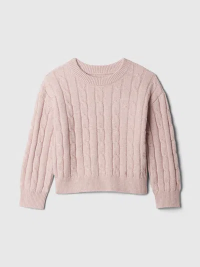 Gap Baby Cashsoft Cable-knit Sweater In Pink