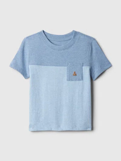 Gap Baby Colorblock Pocket T-shirt In Blue