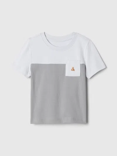 Gap Baby Colorblock Pocket T-shirt In Pilot Grey