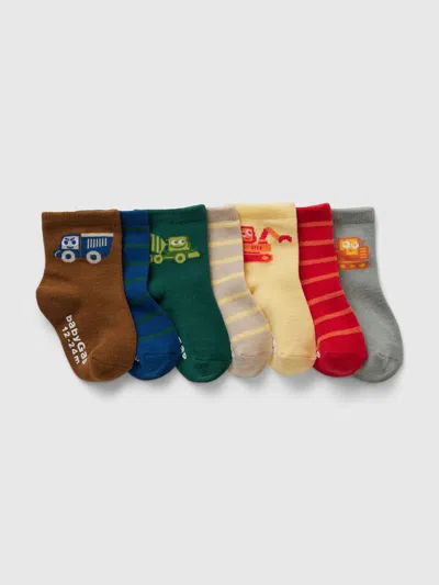 Gap Baby & Toddler Construction Crew Socks (7-pack) In Multi
