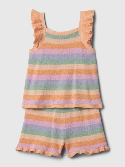 Gap Baby Crochet Outfit Set In Multi Stripe