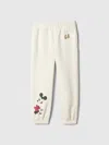 Gap × Disney Baby Vintagesoft Logo Joggers In Ivory Frost