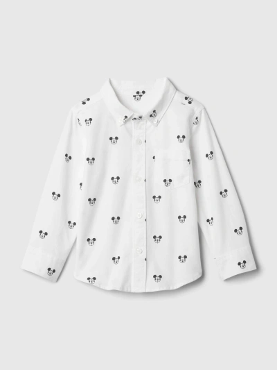 Gap Baby | Disney Mickey Mouse Oxford Shirt In Optic White