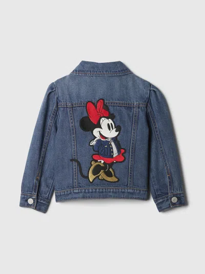 Gap × Disney Baby Minnie Mouse Icon Denim Jacket In Medium Indigo