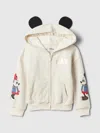 Gap × Disney Baby Vintagesoft 3d Hoodie In Ivory Frost