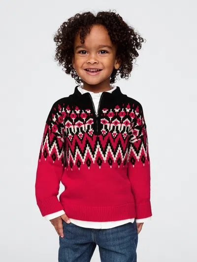 GAP BABY & TODDLER FAIR ISLE HALF-ZIP SWEATER 