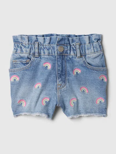 Gap Baby Just Like Mom Ruffle Denim Shorts In Rainbow