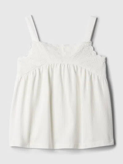 Gap Baby Lace Tank Top In Off White