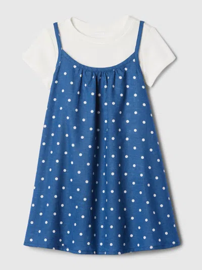 Gap Baby Linen-cotton Dress Set In Dark Indigo Blue
