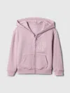 Gap Baby Logo Zip Hoodie In Lavender Mist