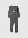 Gap Baby Marvel Organic Brushed Cotton Pj Set In Black Panther