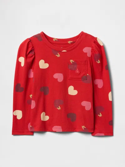 Gap Baby Mix And Match Pocket T-shirt In Modern Red Hearts