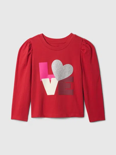 Gap Baby Mix And Match Puff Sleeve T-shirt In Modern Red
