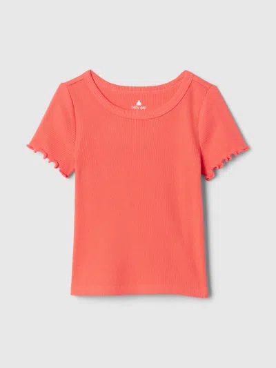 Gap Baby Mix And Match Rib T-shirt In Fire Coral Red