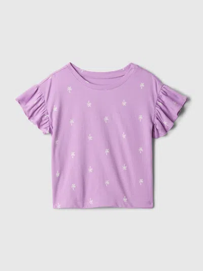 Gap Baby Mix And Match Ruffle T-shirt In Lilac Surge Purple