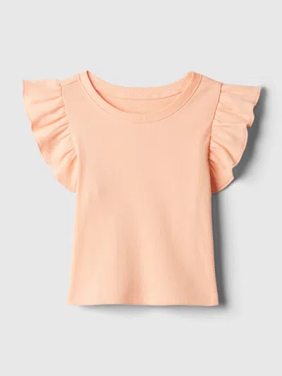 Gap Baby Mix & Match Ruffle T-shirt In Peach Parfait