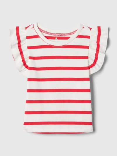 Gap Baby Mix & Match Ruffle T-shirt In Red Stripes