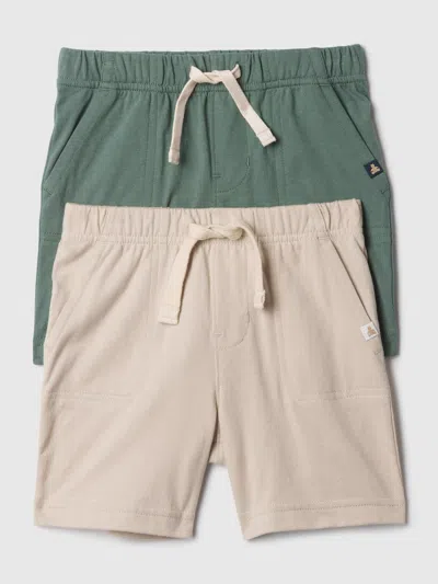 Gap Baby Mix And Match Shorts (2-pack) In Dark Forest Green