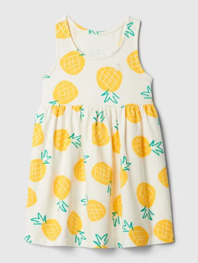 Gap Baby Mix And Match Tank Dress In White Pineapples