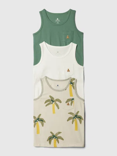 Gap Baby Mix And Match Tank Top (3-pack) In Palm Tree Green