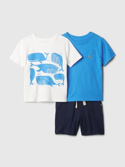 Gap Baby Mix And Match Three-piece Outfit Set In Breezy Blue
