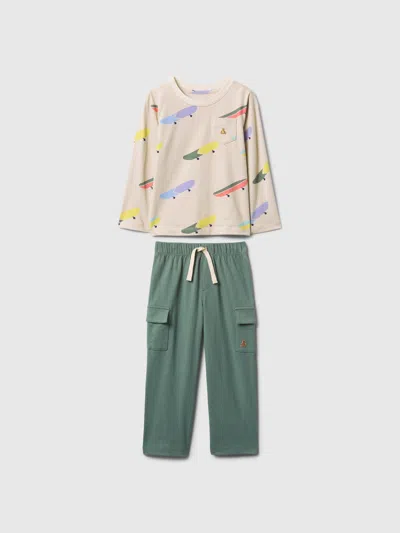 Gap Baby Mix And Match Two-piece Outfit Set In Bedrock Beige