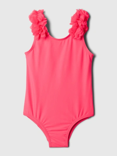 Gap Baby One-piece Flutter Swimsuit In Pink Light