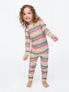 Gap Baby Organic Brushed Cotton Holiday Pj Set In Multi Stripe