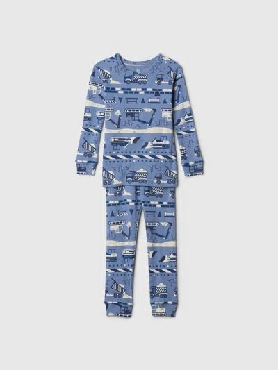 Gap Kids' Baby Organic Brushed Cotton Pj Set In Bainbridge Blue