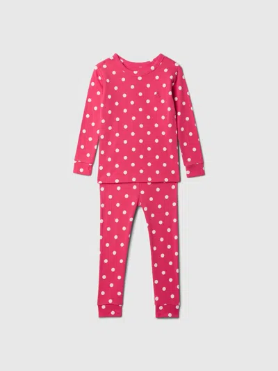 Gap Kids' Baby Organic Brushed Cotton Pj Set In Pink Dot