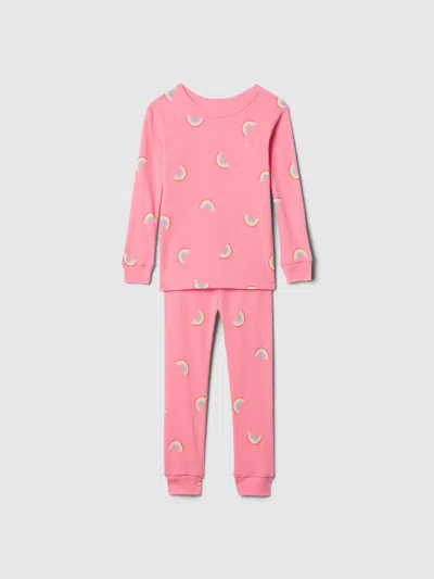 Gap Kids' Baby Organic Brushed Cotton Pj Set In Rainbow Print